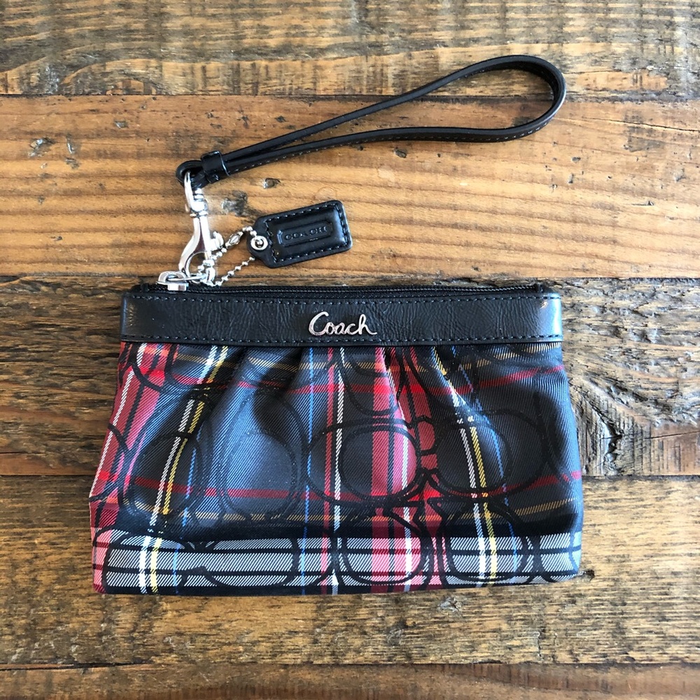 Coach - Authentic Plaid Print Wristlet
